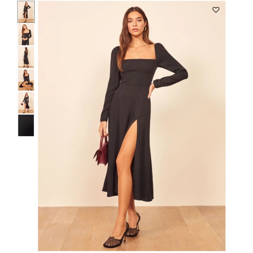 Reformation Sigmund Dress - Black